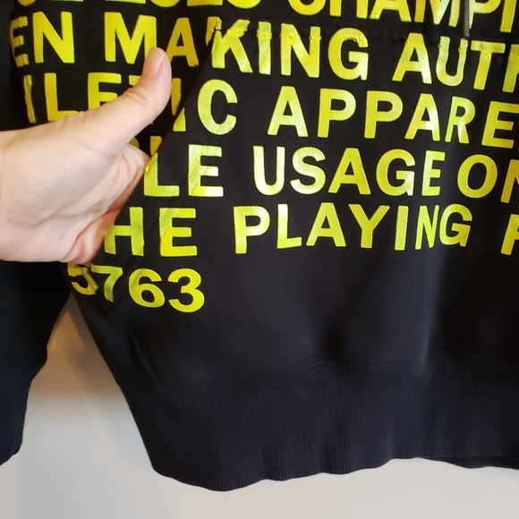 Champion 1919 Graphic Super Behind The Label Black Yellow Athletes Hoodie  XL - Picture 7 of 10